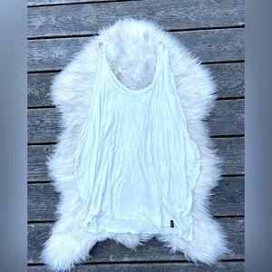 MATIX White Soft Knit Tunic Tank Top Vtg